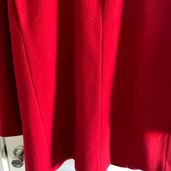 Vintage Burlington Wool Red Pea Coat Jacket Womens Size 18 Made in USA. - Picture 11 of 15